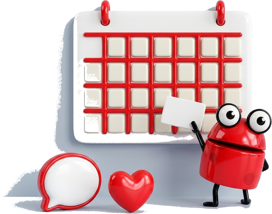 The frog planning a content calendar