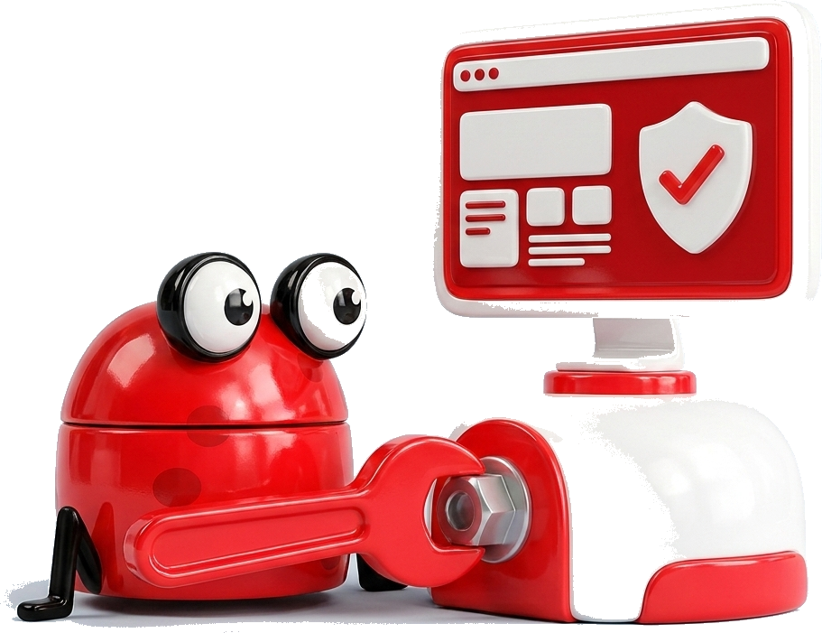 The frog servicing a website machine